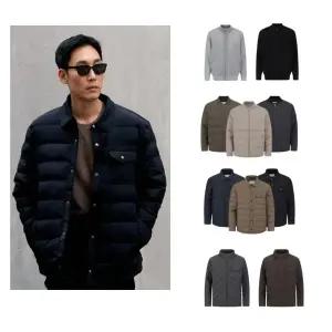 [롯데백화점]에디션 겨울 남자 그레이 네이비 블랙 퀄팅 자켓 점퍼 가디건 10종 NEF4EC1633