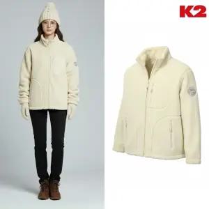 [백화점 출고] K2 플리스 여성 비숑 에코 바닐라 방풍 털 보글이 점퍼 후리스 자켓