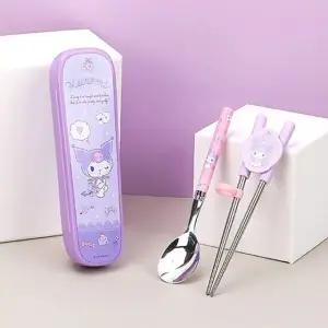 쿠로미 스텐젓가락 스푼글라이더 케이스 3P세트 (WE1681C)