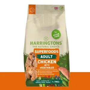 영국 해링턴 펫푸드 강아지 기호성 코박 사료 슈퍼푸드 그레인프리 드라이 닭고기 채소 1.7kg
