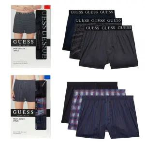 게스 남성 사각 트렁크 박서 팬티 속옷 3세트 면100%