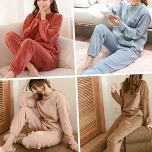 극세사 잠옷 세트 도톰 커플 겨울 극세사 수면 잠옷 상하 남성