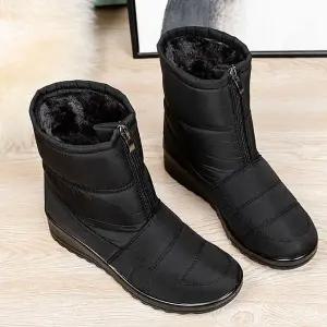 여성 스노우 부츠 슬립온 방한 겨울 여성 방수 부츠 패딩 신발 미들