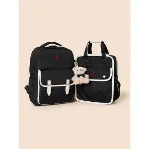 [BEANPOLE KIDS] 시그니처 플랩 책가방 세트  블랙 (PS001369205)