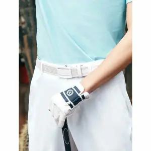 [빈폴ACC(골프)] 골프 남성 스트라이프 프린트 자동 버클 벨트  화이트 (BE5182B101)