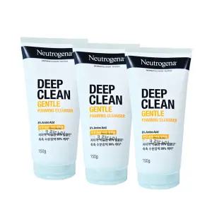 뉴트로지나 딥클린 젠틀 포밍 클렌저 150g x3개