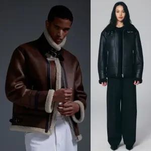 남녀공용 모던 배색 라인 투벨트 스트릿 무스탕 커플자켓 직장인 남성