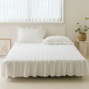 세미프릴 누빔패드 고정밴드 침대커버 매트리스 패드