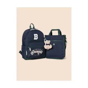 매장정품 빈폴 BEANPOLE 키즈 바서티 책가방 2SET 네이비 (BI61D4U08R) BI61D4U08R 225426