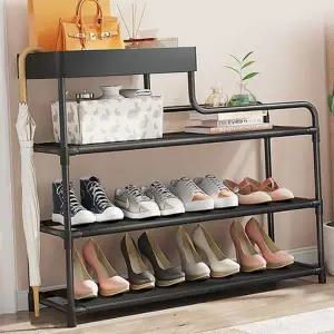 조립식 신발장 접이식 오픈형 다단 현관 신발 정리대 선반 다용도 수납장 화이트 모던 용품 4단 가방 간편