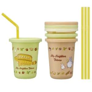 고품질 스트로우 텀블러 3개 230ml 토토로버스 1세트 빨대컵 (WFIHZGQ)