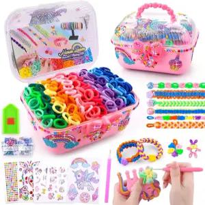 팔찌 만들기 키트 소녀 장난감 6-8세 8-12세 를 위한 예술 및 공예품 직조 소녀를 메이커 1000+ 천 고무