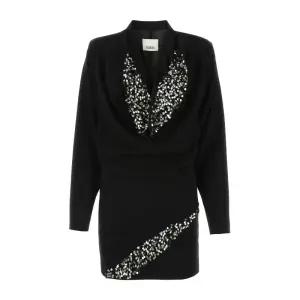 이자벨마랑 시퀸 장식 브이넥 미니 원피스 RO0068FAA1J29I 01BK