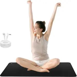 발용 접지 매트 건강용 전도성 탄소 패드 코드가 있는 침대 매트(13 * 23.6인치)