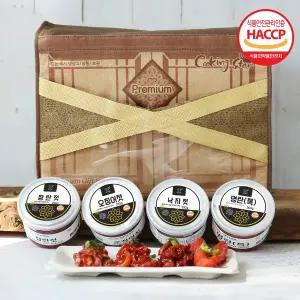[HACCP인증] 국민반찬 양념젓갈 4구 선물세트(낙지+명란+오징어+창란)