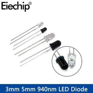 20 피스 3mm 5mm 940nm led 다이오드 F3 F5 적외선이 미터 및 IR 수신기 키트