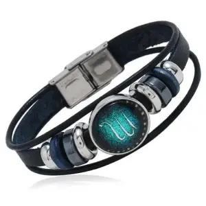 팔찌 행운을 건강과 전갈자리 가져오는 별자리 실팔찌 매듭 원석 가죽 소원 행운 자석 건강 커플