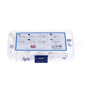 60 피스 5mm 850 940nm VS1838 IR LED 방출 다이오드 구색 키트 송신기 수신기 적외선 램프 이미 터