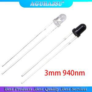 50쌍 3mm 940nm LED 적외선 이미터 및 IR 수신기 다이오드 각 50개