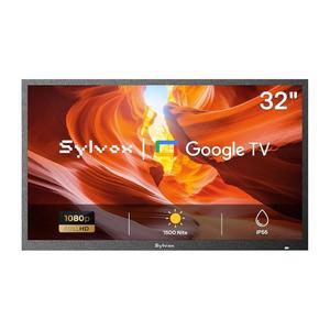 SYLVOX 32인치 야외 TV 풀 선 야외 TV 1500니트 고휘도 1080P FHD 햇빛 가독 디스플레이 IP55 내후성 TV 야외 엔터테인먼트용 스마트 TV Pool SE/2025