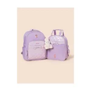 매장정품 빈폴 BEANPOLE 키즈 리본 퀼팅 여아 책가방 2SET 라이트 퍼플 (BI61D4G07V) BI61D4G07V 227334