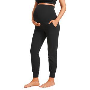 CRZ 요가 버터럭스 임산부 조거 포켓 27인치 - 운동 액티브 바지 배 위 소프트