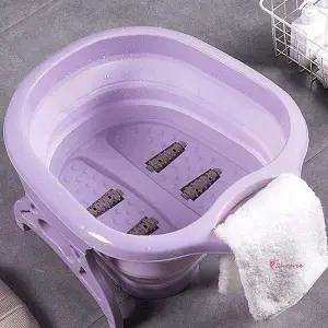 접이식족욕기 발안마 휴대용 찜질 족탕기 발 대야 습식 바스켓 족욕통fgh868