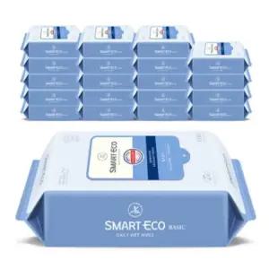 스마트에코 초순수 정제수 99.9% 히알루론산 함유 저자극 물티슈_리필형 100매 20팩