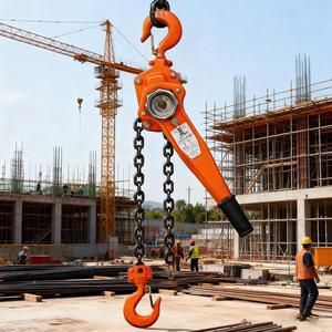 풀링 렌치 호이스트 수동 망간강 후크 휴대용 레버 블록 인버티드 체인 타이트너 트랙션 크레인 0.751.5T2T