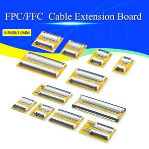 FPC FFC 플렉시블 플랫 케이블 연장 보드 0.5mm 1.0mm 피치 6 8 10 12 14 20 30 40 50 핀 커넥터 2 개