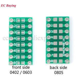20Pcs5pcs 0805 0603 0402 SMD SMT 회전 DIP 어댑터 변환기 커패시터 저항 LED 핀보드 FR4 PCB 2.54mm 피치