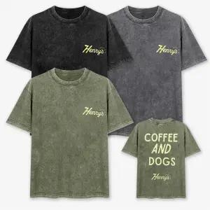 남녀공용 면100 캐주얼 루즈핏 워싱 반팔 티셔츠