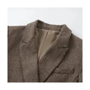 여자 정장 자켓 추동 캐주얼 더블 울 코트 상의 ST4