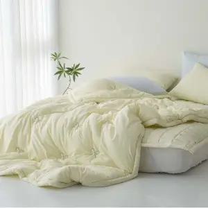 바닐라 차렵 퀸 Q 세트 옐로우 사계절 이불 침구 (WFJ5QA8)