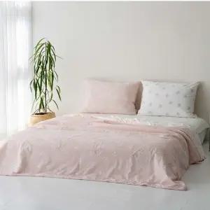 몽이 냉감 스프레드 싱글 S 세트 핑크 여름 침대 베드 패드 이불 (WFJ5QAE)