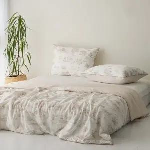 베이직 냉감 스프레드 퀸 Q 세트 베이지 여름 침대 패드 이불 (WFJ5QB5)