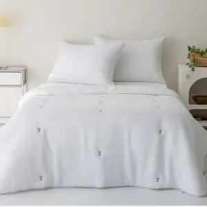 베리 모달 냉감 스프레드 퀸 Q 세트 화이트 여름 차렵 이불 침구 (WFJ5QBT)