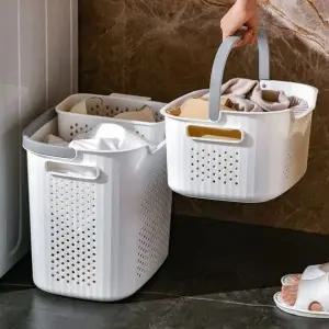 멀티형 세탁 바구니 분리형 런드리 수건 보관함 빨래 수납함 (WFK2R5W)