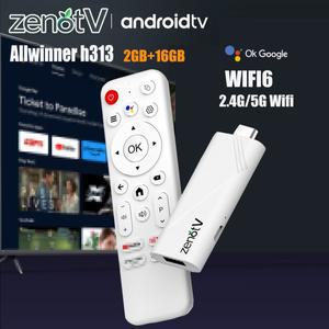 ZENOTV 안드로이드 TV 스틱 올위너 H313 4K 2.4G 5G 와이파이 3D 음성 리모컨 16GB