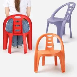 적층가능한 플라스틱의자 낮은 1인의자 소 대 4color (WFK3Q98)