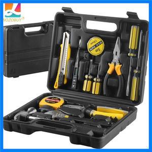 8/9/12/13 조각 도구 세트 자동차 수리 및 주택 수리에 사용되는 플라스틱 도구 상자 보관 케이스가있는 일