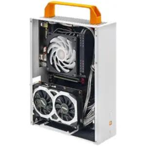 소형 PC 휴대용 화이트아크릴 팬리스 인텔 사무용 가정