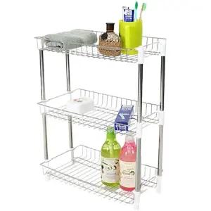 수납선반 스텐와이어 욕실정리 샴푸린스 스탠드 3단