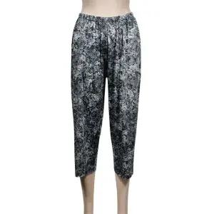 여성 홈웨어 편안한 인견 8부 속바지 꽃무늬 잠옷 가족용 의류 (WFJ5TGH)