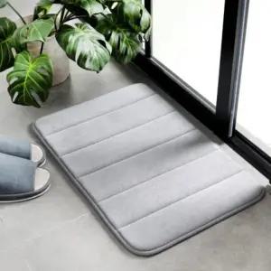 욕실 주방 발매트 극세사 부드러운 그레이 색상 매트 청소용 (WFJ5TUB)