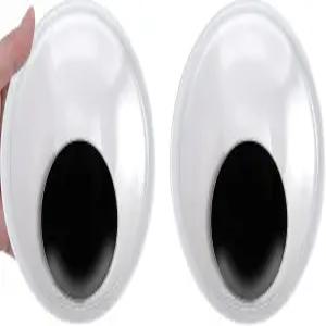 DIY 공예 크리스마스 장식을 위한 2개의 5.9인치 거대 구글리 셀프 접착 대형 흑백 플라스틱 큰 꿈틀거림