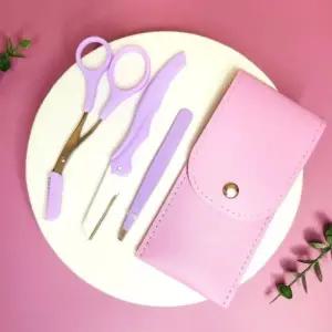 눈썹정리기 눈썹 가위 칼 3종세트 퍼플 (WFJPW3T)