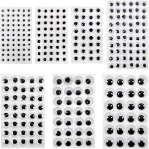 TOAOB 구글리 즈 스티커 셀프 접착식 흔들기 6mm 8mm 10mm 12mm 15mm 18mm 20mm 다양한 크기 플라스틱 공예