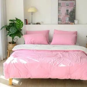 극세사 세트 차렵이불 베개커버 솜별매 퀸 핑크 (WFJQWS0)