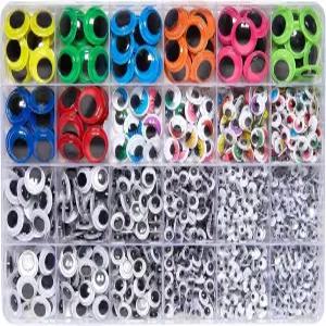 1670pcs 구글리 즈 공예용 셀프 다양한 색상과 DIY용 사이즈의 공예 스티커가 눈을 꿈틀거리게 합니다